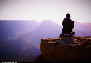 man meditating; meditation