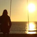 swing, woman, alone, worry, sad, depression, thinking