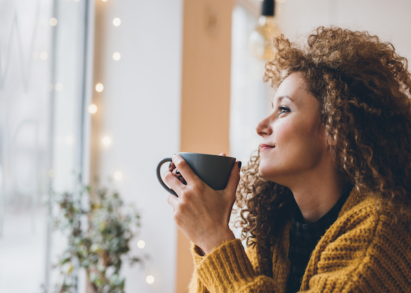 woman feeling grateful for all life has given her